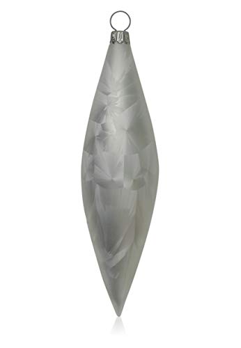 lauschaer-glas-christbaumschmuck-oliven-eislack-wei-4-st-ck-mundgeblasener-weihn image 7