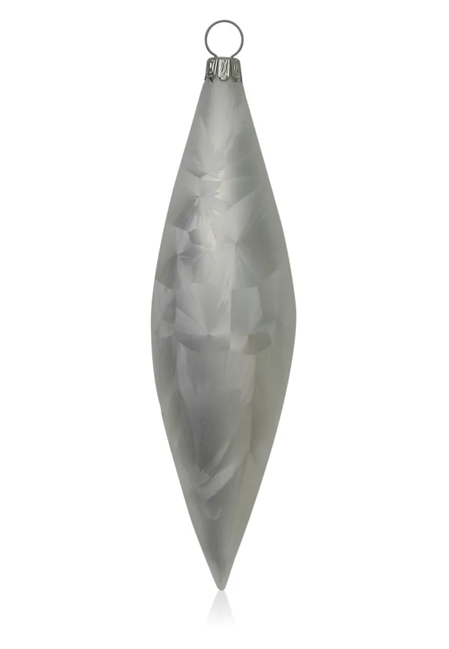 lauschaer-glas-christbaumschmuck-oliven-eislack-wei-4-st-ck-mundgeblasener-weihn image 1