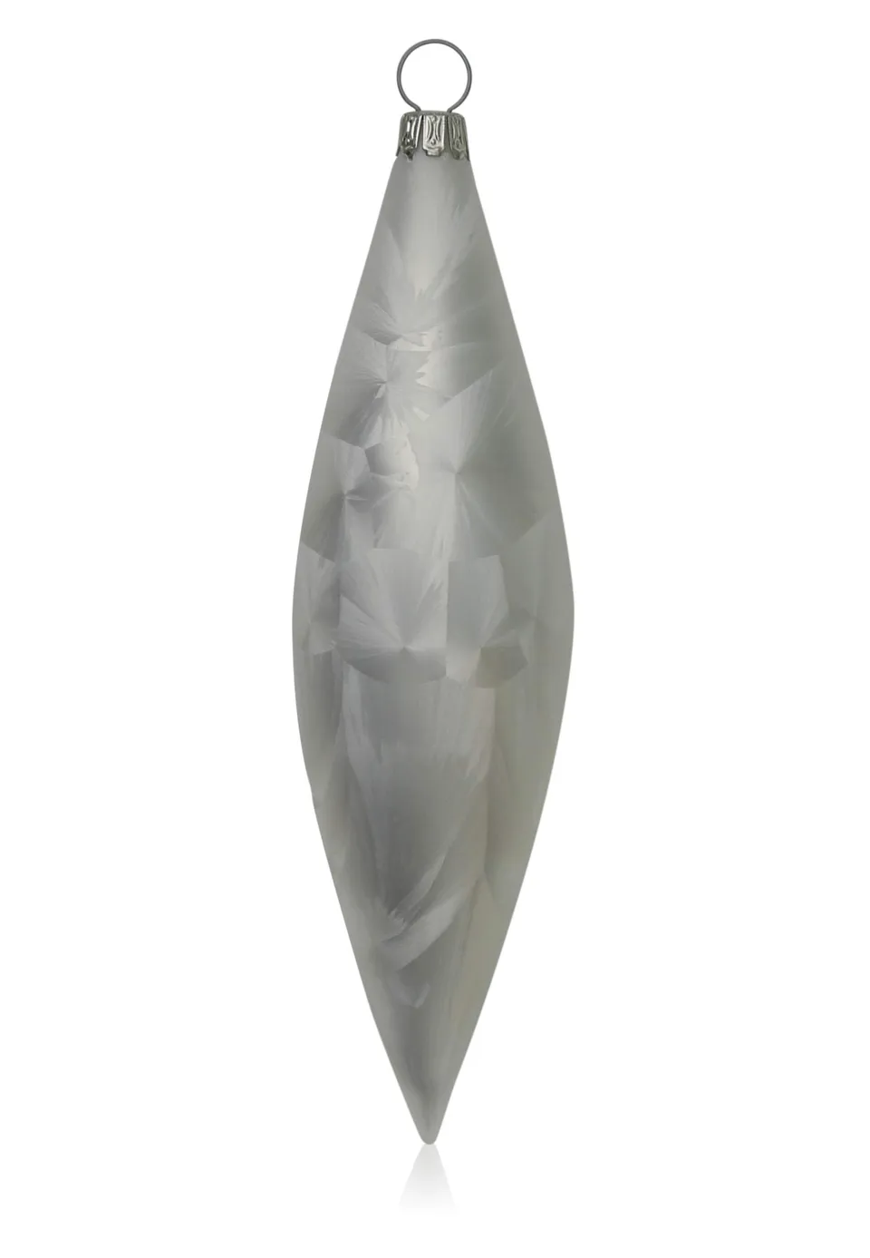 lauschaer-glas-christbaumschmuck-oliven-eislack-wei-4-st-ck-mundgeblasener-weihn image 1