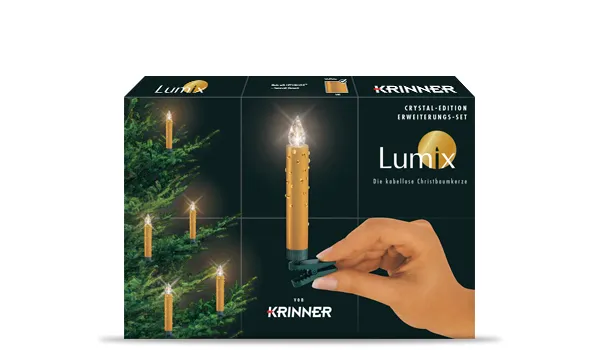 krinner-lumix-deluxe-crystal-gold-funk-erweiterung-led-kerzen image 1