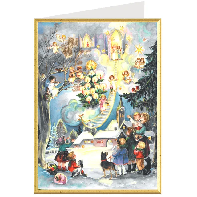 sellmer-verlag-weihnachtskarte-seht-die-himmelsleiter-hochformat image 1