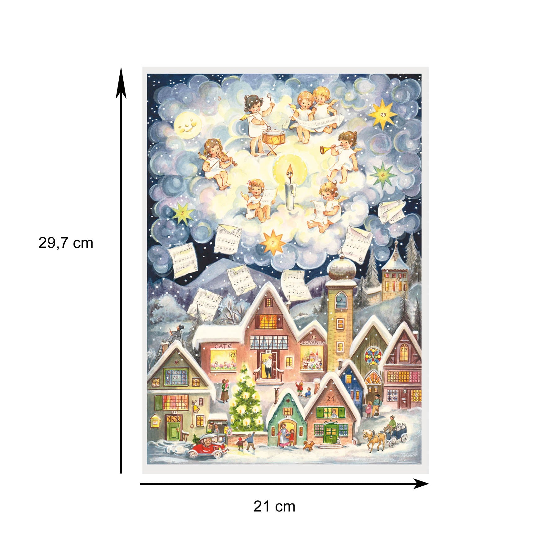 sellmer-verlag-adventskalender-a4-engelskonzert-historischer-nachdruck-1962-hoch image 5