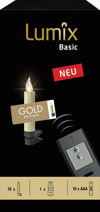 krinner-lumix-basic-mini-gold-led-kerzenset-10er-mit-fernbedienung image 1