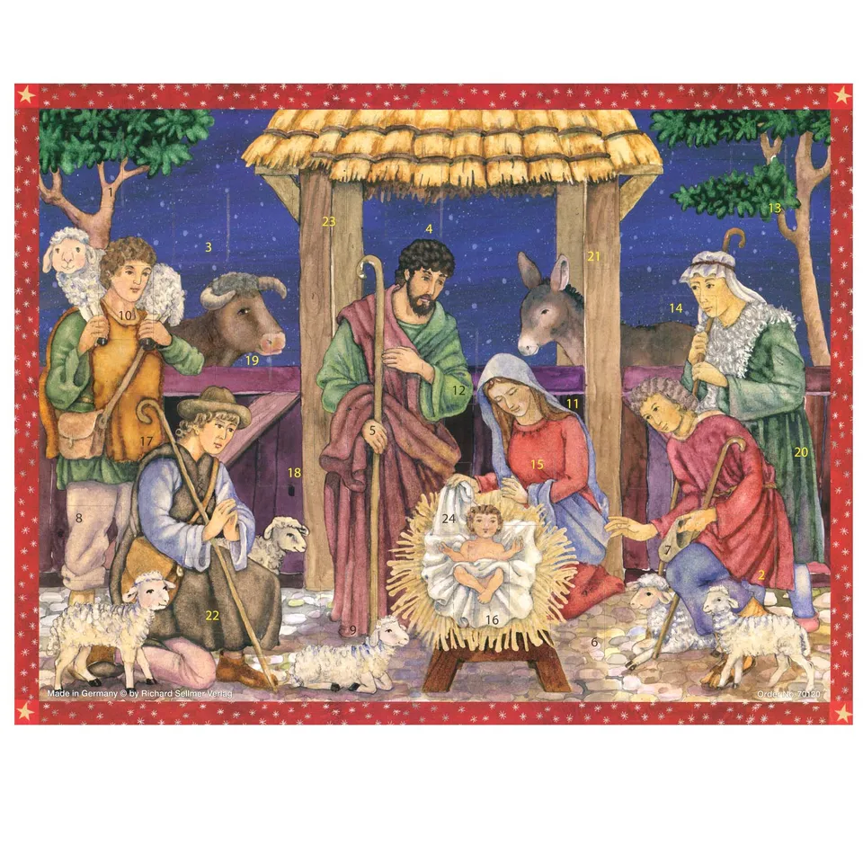 sellmer-verlag-adventskalender-der-heiland-ist-geboren-gro-format image 1