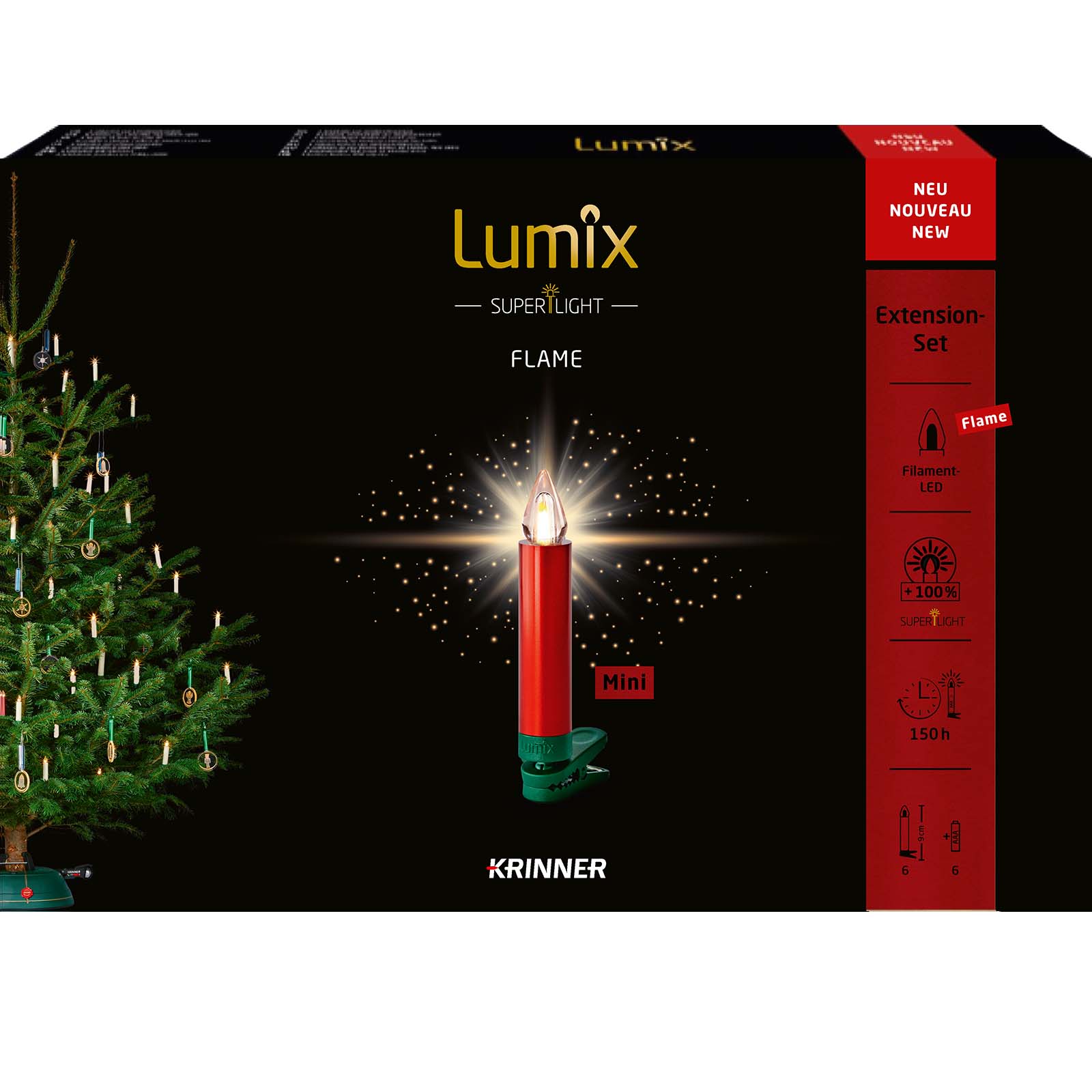 krinner-lumix-superlight-flame-mini-metallic-rot-erweiterung image 1