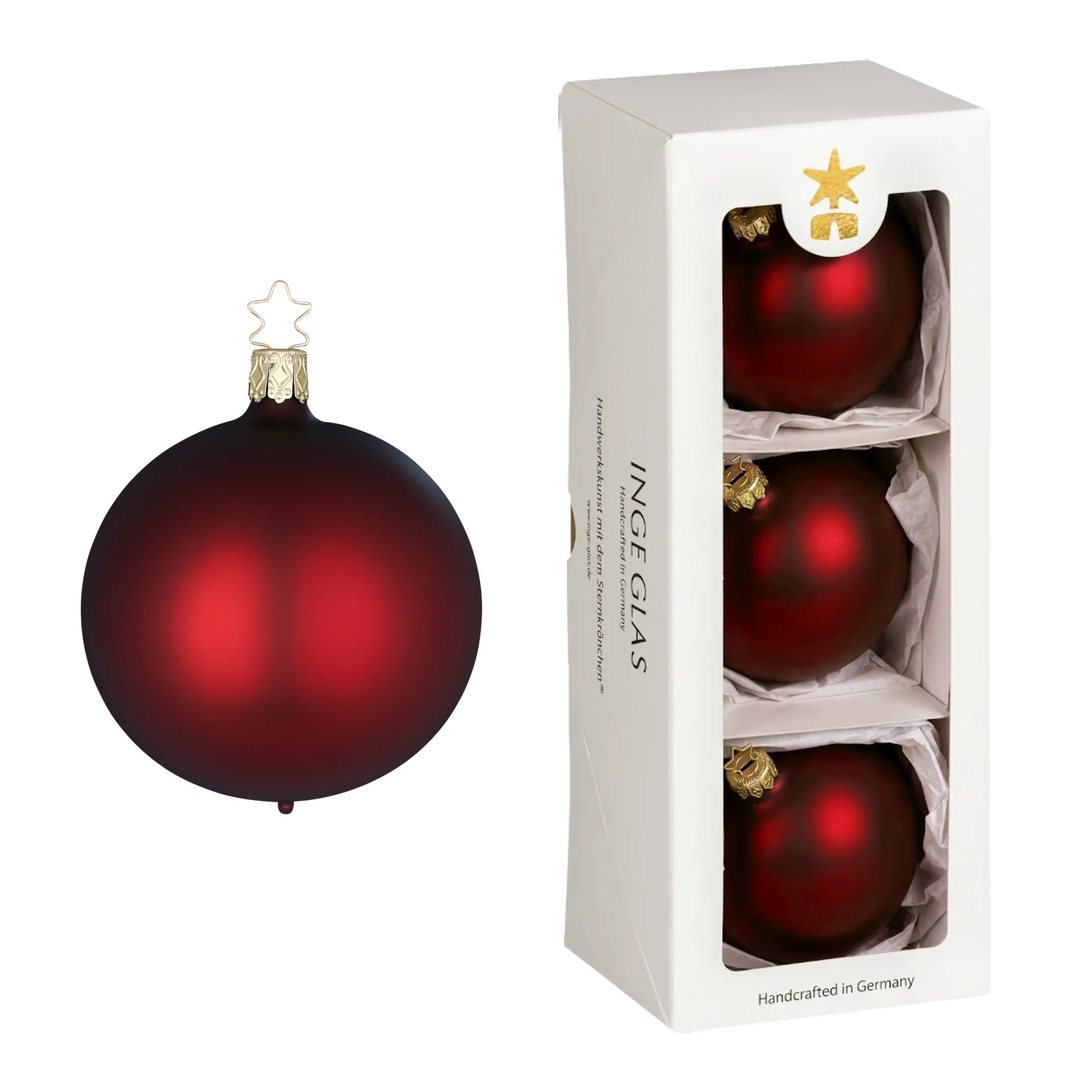 inge-glas-kugel-imperialrot-matt-christbaumkugel-8-cm image 1