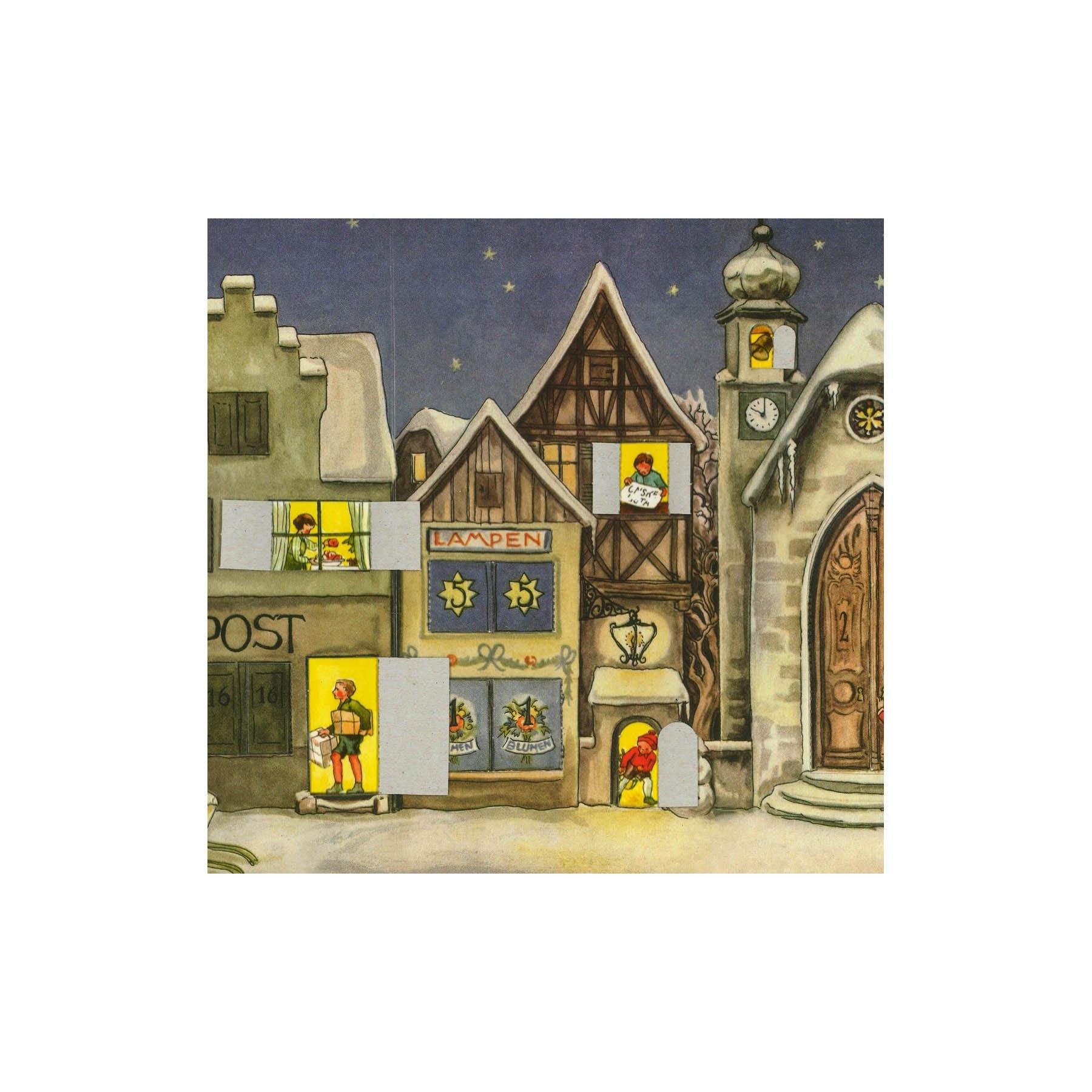 sellmer-verlag-postkarten-adventskalender-die-kleine-stadt-10x31-cm image 3