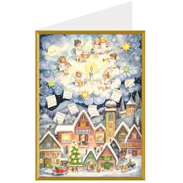 sellmer-verlag-weihnachtskarte-engelskonzert-b6-hochformat-mit-umschlag image 1