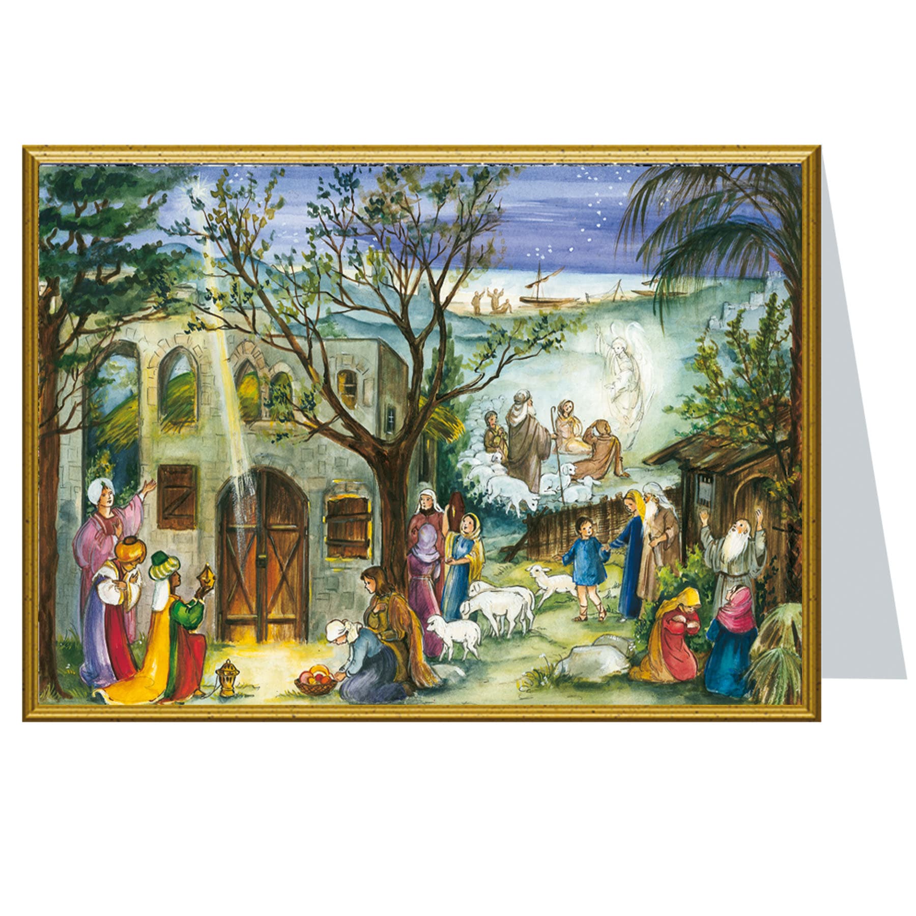 sellmer-verlag-weihnachtskarte-stall-von-bethlehem-christlich image 1