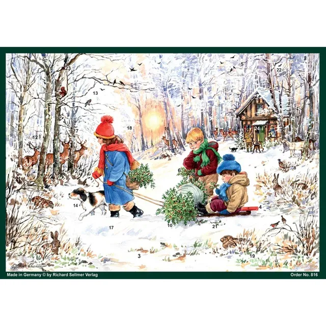 sellmer-verlag-adventskalender-a4-schneefreuden-im-wald image 1