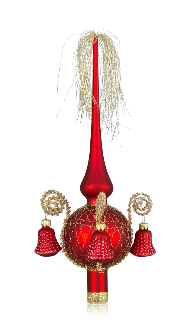 lauschaer-glas-weihnachtsbaumspitze-mit-formgl-ckchen-rot-matt-l-ca-28-cm-mundge image 1