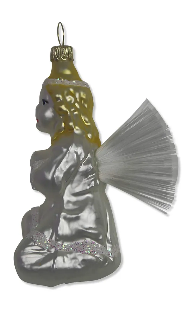 lauschaer-glas-engel-knieend-wei-matt-christbaumschmuck-mundgeblasen-handdekorie image 1