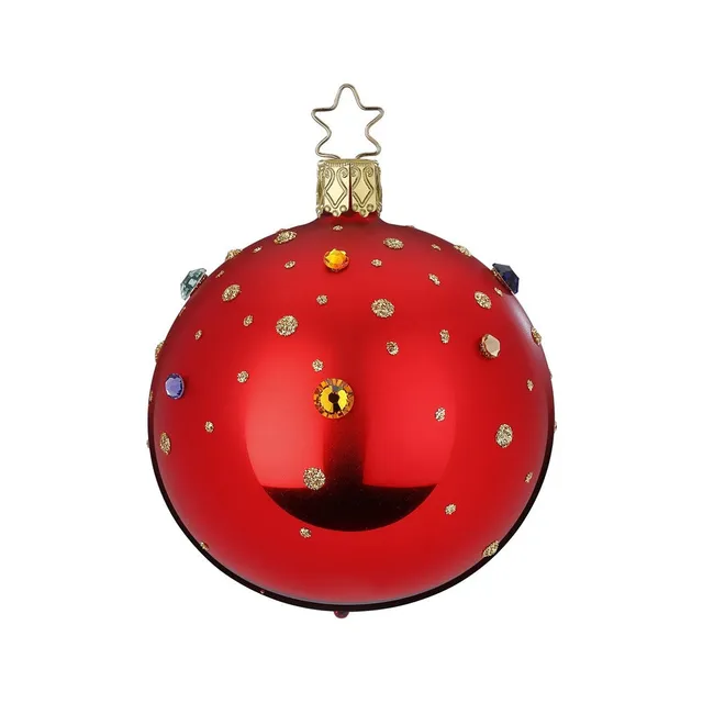 inge-glas-funkelndes-fest-glaskugel-rot-8-cm image 1
