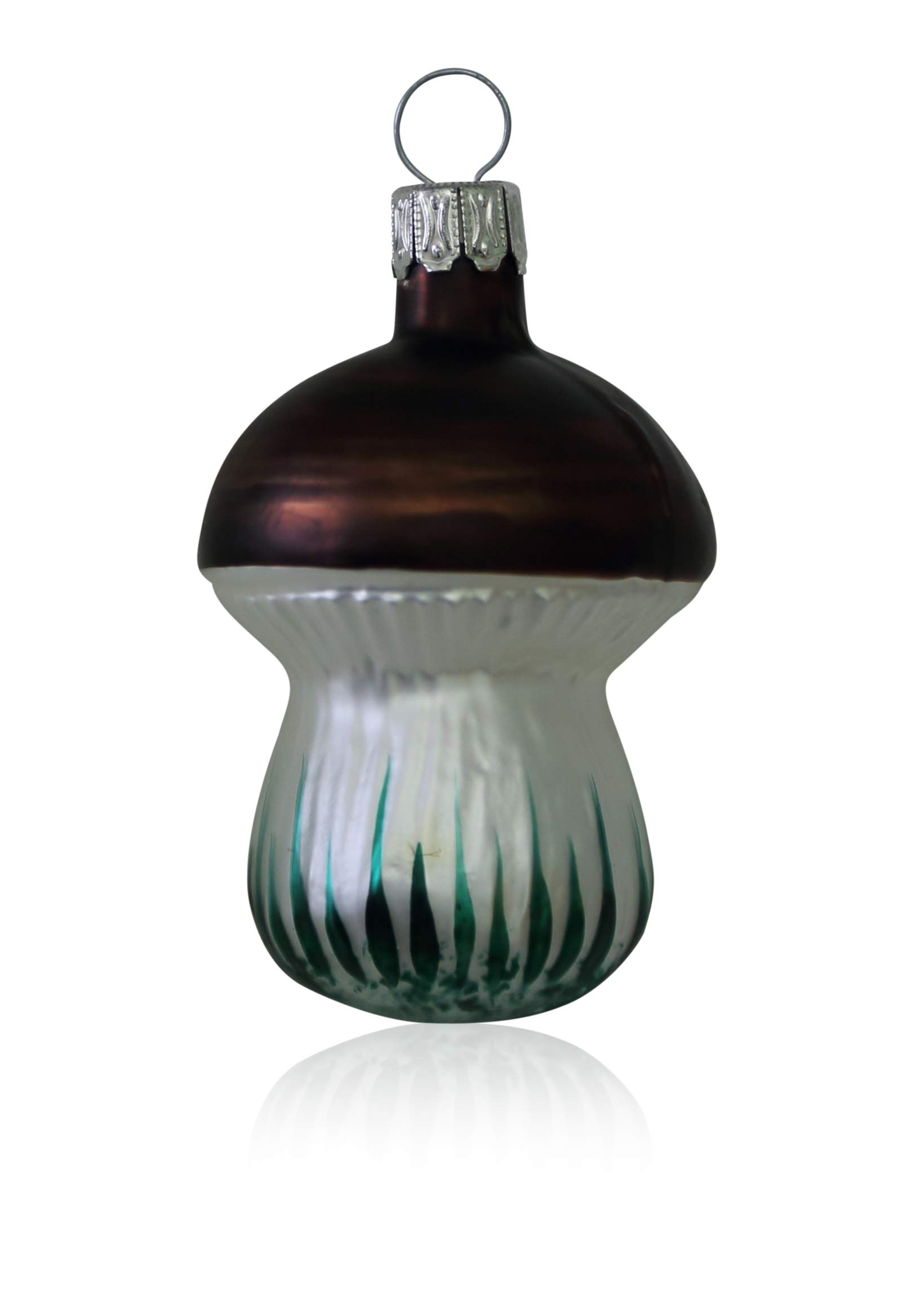 lauschaer-glas-christbaumschmuck-pilz-mit-braunem-hut-3-st-ck image 1