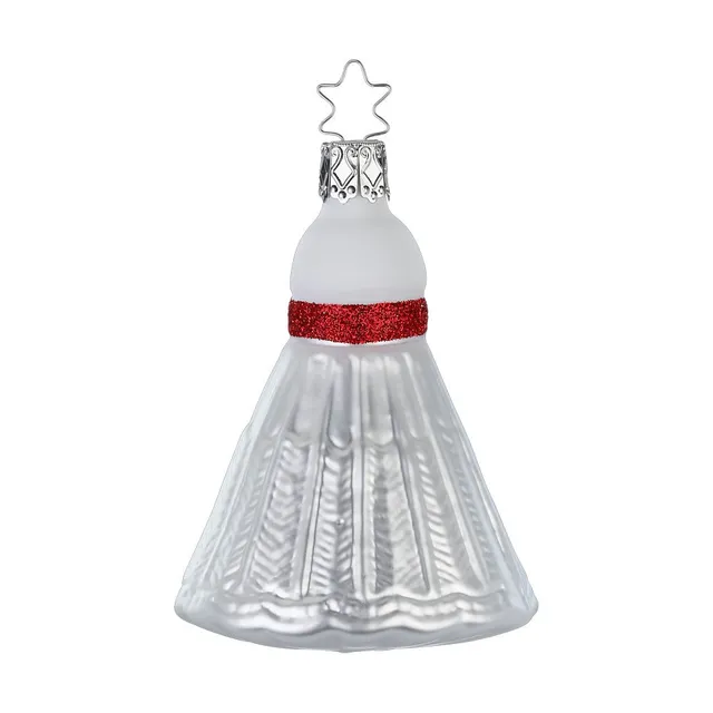 inge-glas-federball-christbaumschmuck-glas-wei-9-cm image 1
