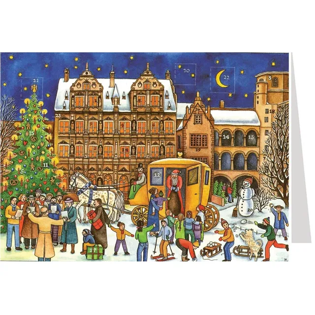 sellmer-verlag-adventskalender-karte-heidelberg-a5-st-dte-kalender-mit-umschlag image 1