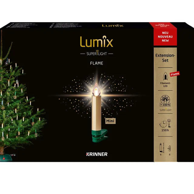 krinner-lumix-superlight-flame-mini-metallic-gold-led-erweiterung image 1