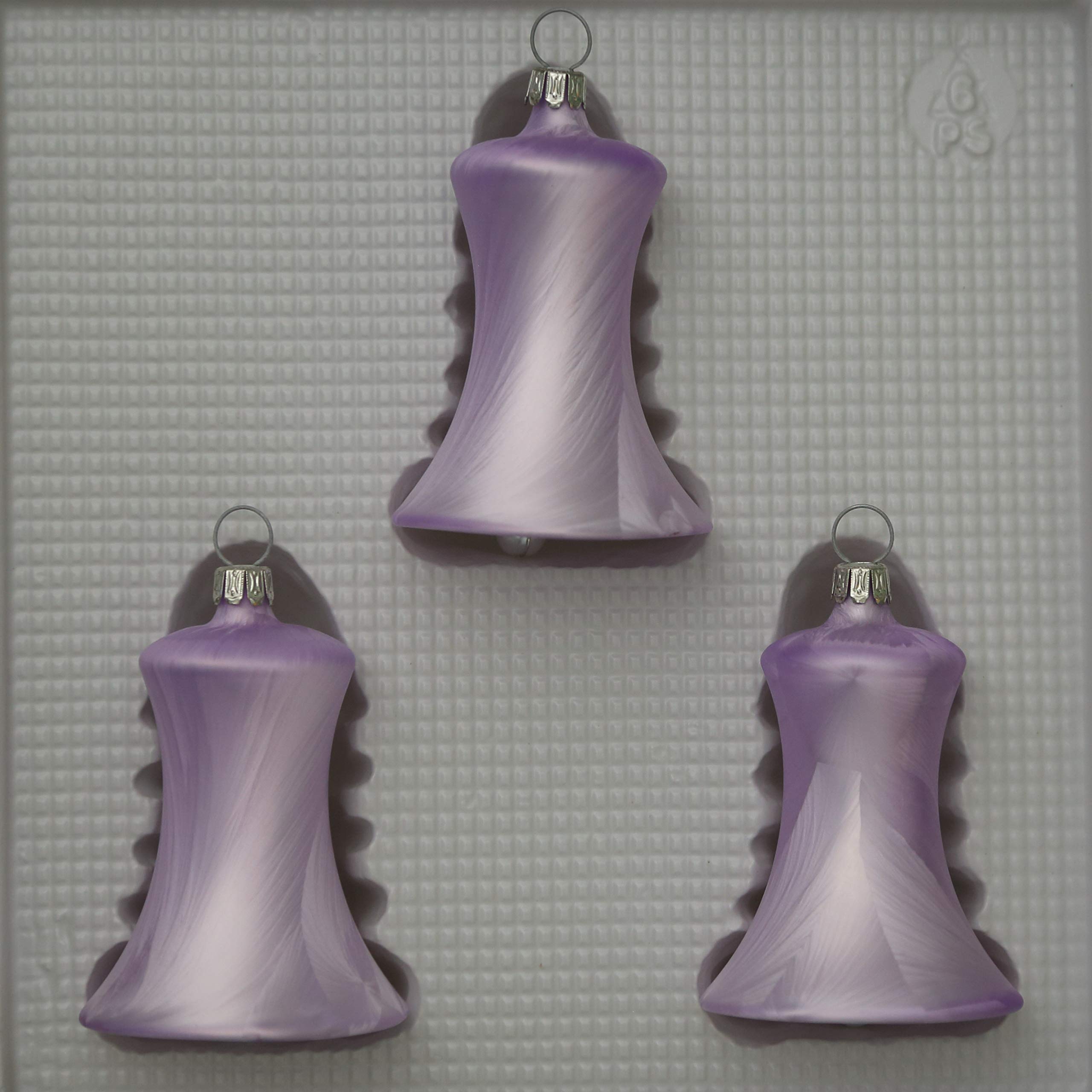 lauschaer-glas-glocken-klein-eislack-flieder-3-st-ck-5-cm-christbaumschmuck-glas image 2