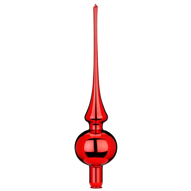 inge-glas-baumspitze-spitze-rot-glanz-7-x-30-cm image 1