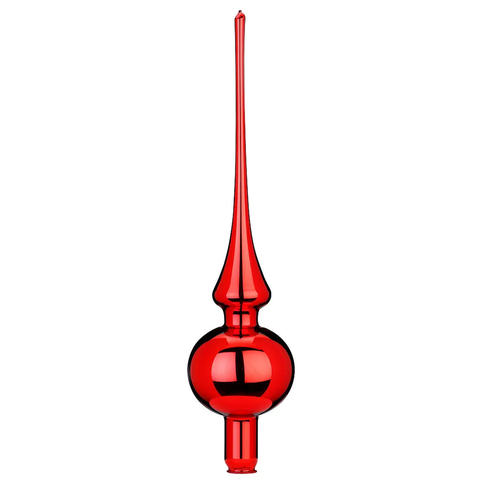 inge-glas-baumspitze-spitze-rot-glanz-7-x-30-cm image 1