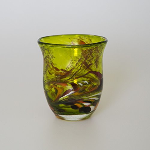 lauschaer-glas-windlicht-granulat-zitronengelb-h-13-cm-mundgeblasen-handgeformt image 4