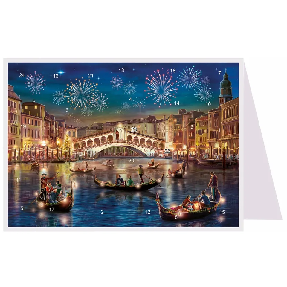 sellmer-verlag-postkarten-adventskalender-venedig-querformat-mit-rialtobr-cke image 1