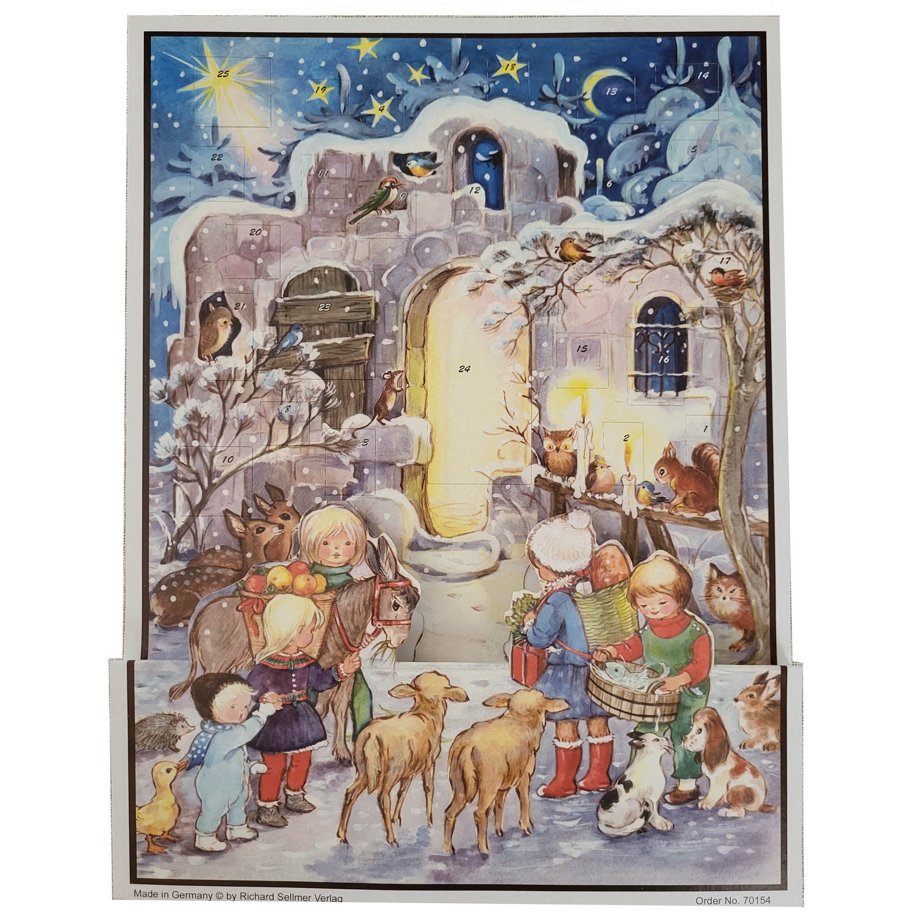 sellmer-verlag-adventskalender-kommet-herbei-hochformat-ca-27-x-37-cm-mit-3-d-ef image 3