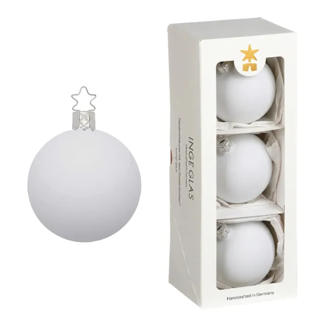 inge-glas-christbaumkugel-8-cm-porzellanwei-matt image 1