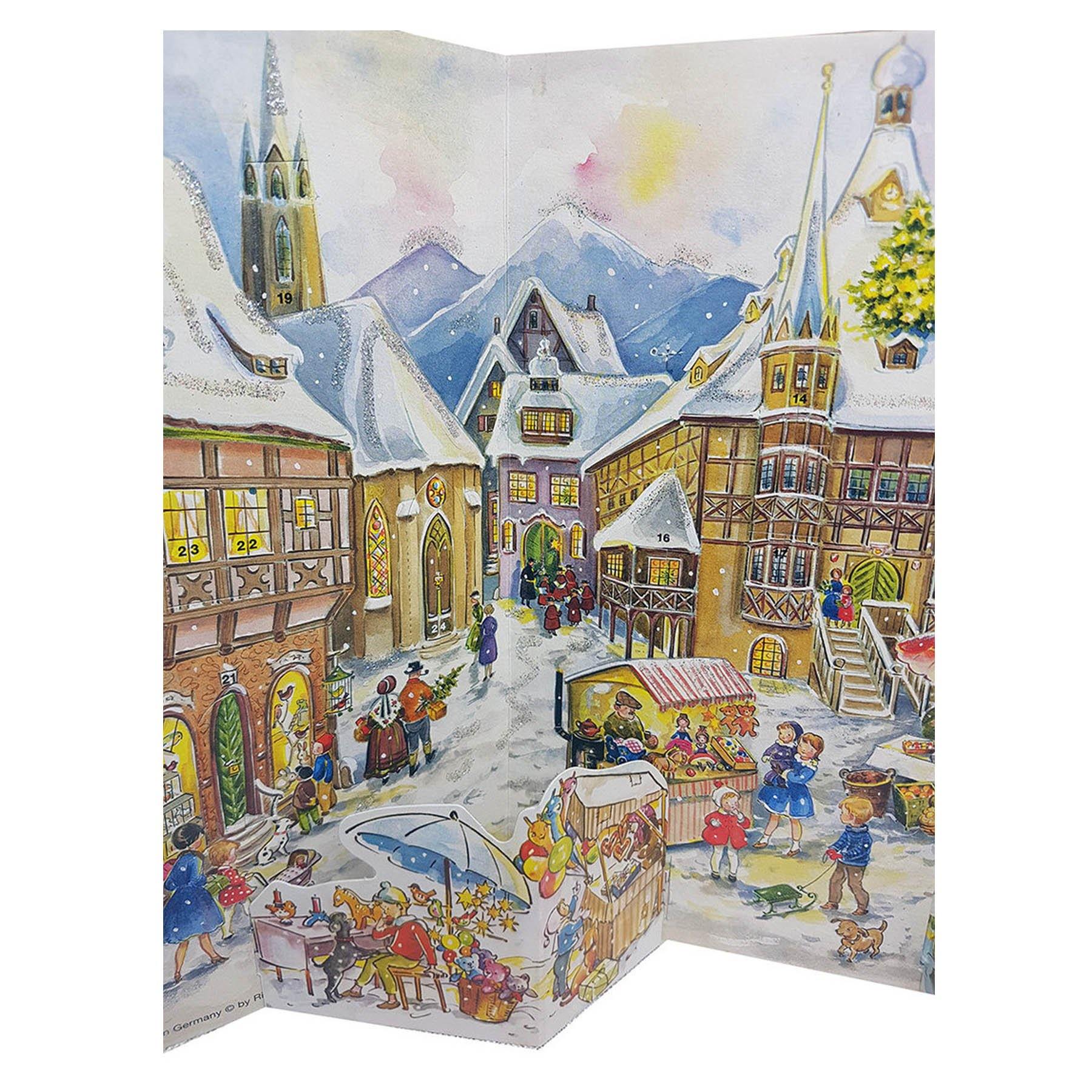 sellmer-verlag-aufstell-adventskalender-altstadtszene-nachdruck-1952 image 4