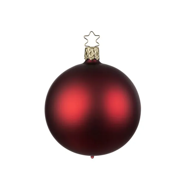 inge-glas-kugel-bordeaux-matt-christbaumkugel-12-cm image 1