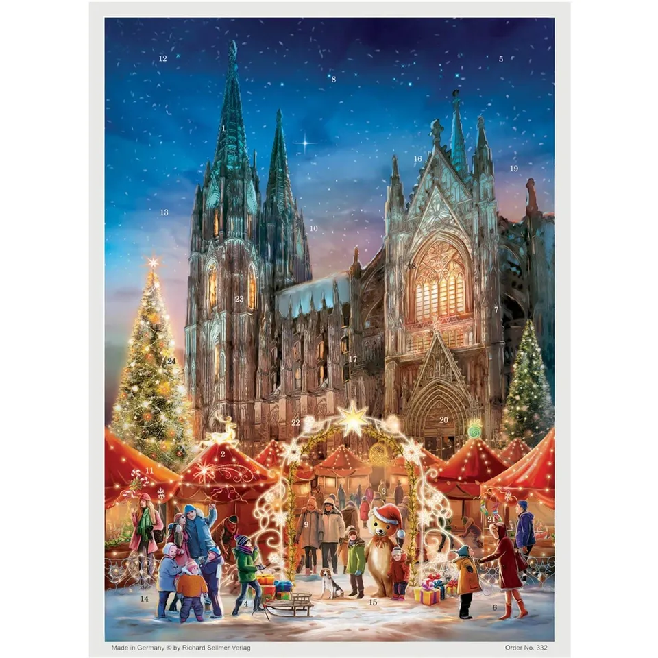sellmer-verlag-adventskalender-k-ln-a3-k-lner-dom-mit-weihnachtsmarkt image 1