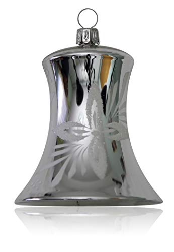 lauschaer-glas-christbaumschmuck-glocken-gro-silber-mit-wei-en-blumen-2-st-ck-7- image 7