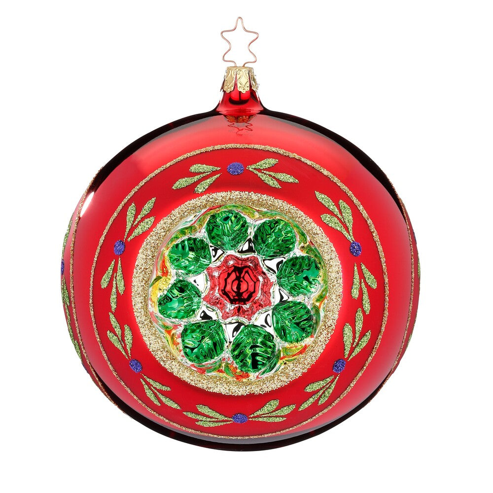 inge-glas-funkelnder-reflex-christbaumspitze-rot-glanz-15-cm image 1