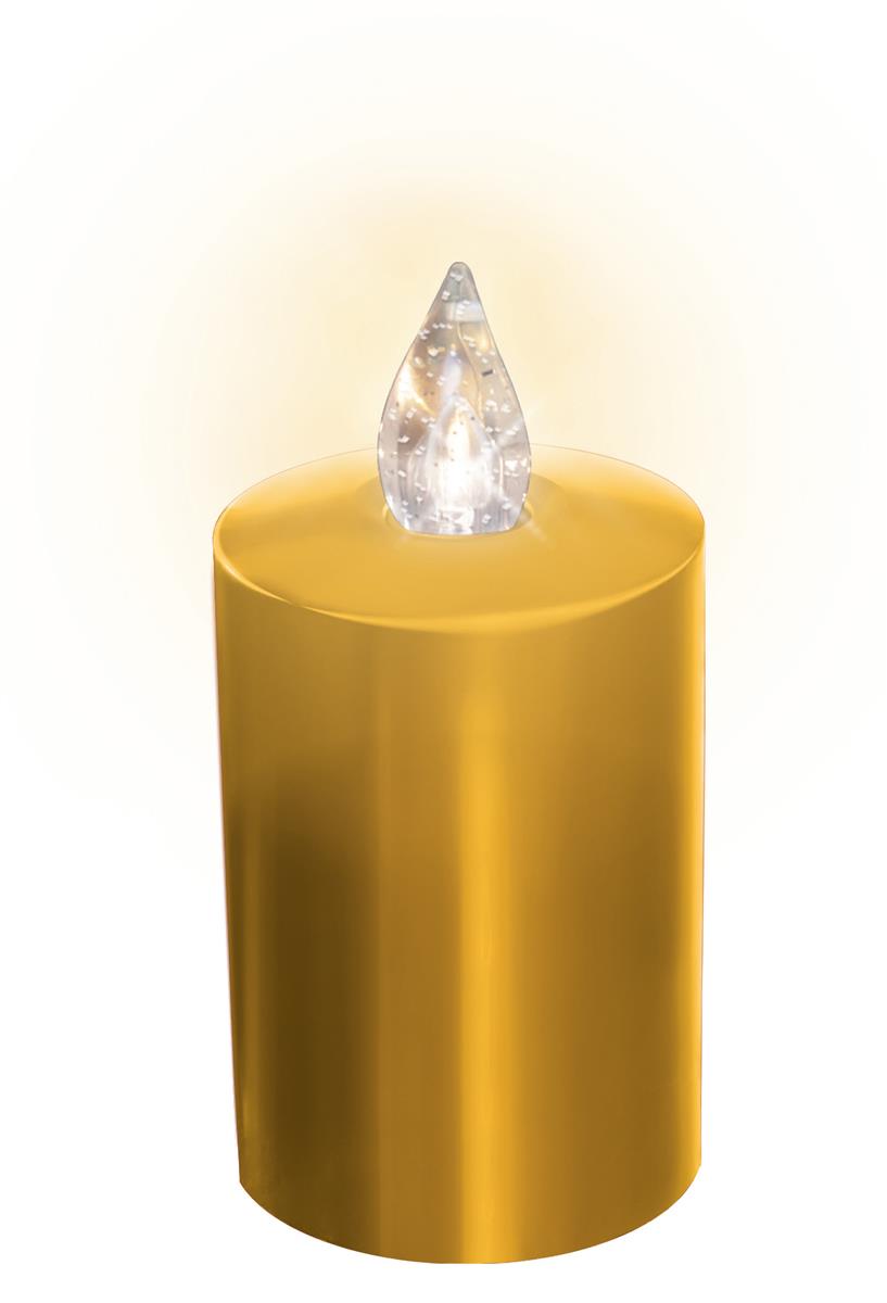 krinner-lumix-advent-kerze-gold-funk-einzelkerze image 1