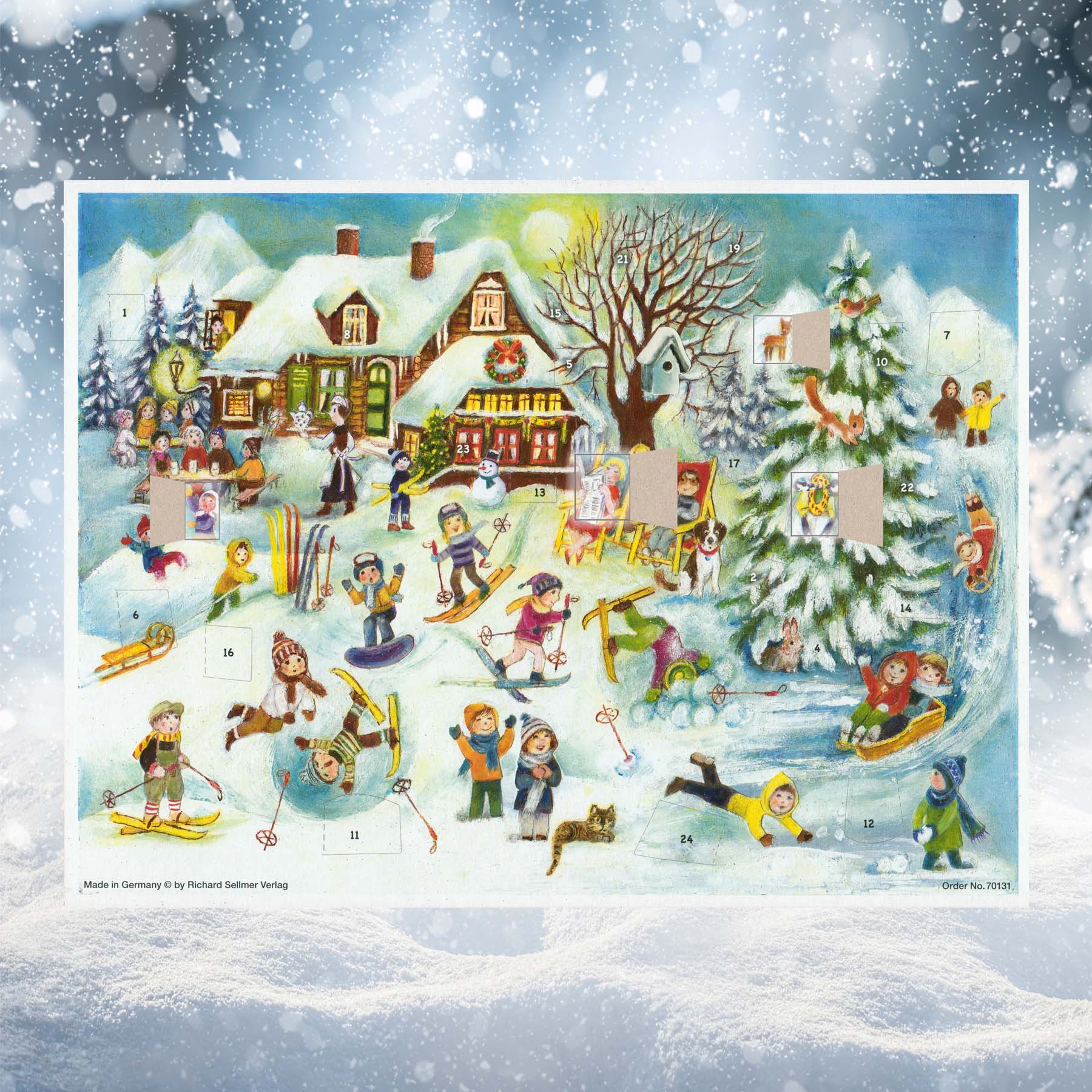 sellmer-verlag-adventskalender-skih-tte-papier-gro-format-querformat image 2