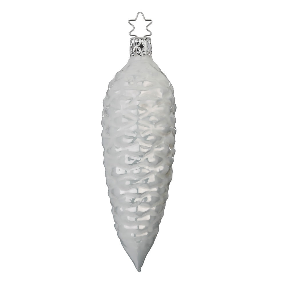 inge-glas-frostiger-zapfen-christbaumanh-nger-glas-13-5-cm-wei image 1