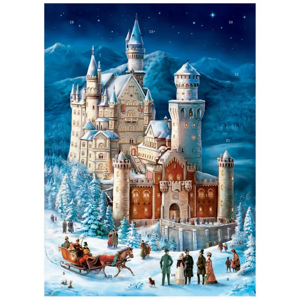 sellmer-verlag-adventskalender-schloss-neuschwanstein-papier-adventskalender-gro image 1