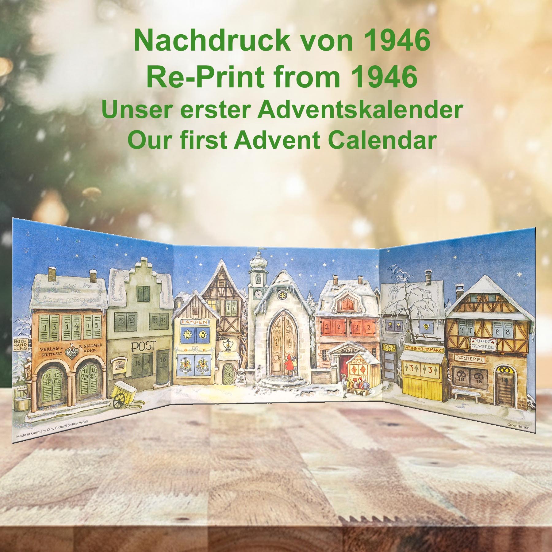 sellmer-verlag-adventskalender-die-kleine-stadt-von-1946-historisches-panorama image 2