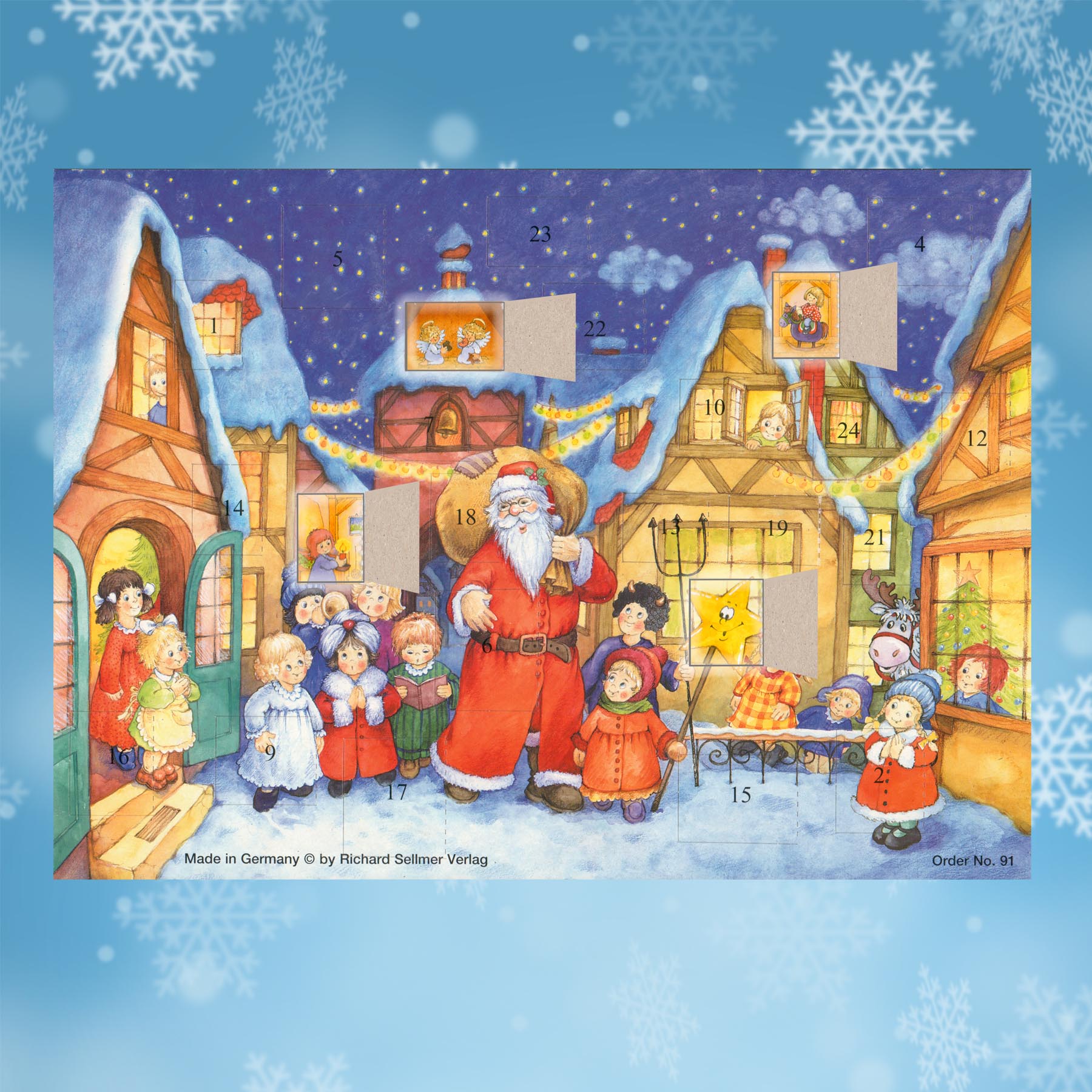 sellmer-verlag-adventskalender-a4-der-weihnachtsmann-kommt-in-die-stadt-papier-a image 2