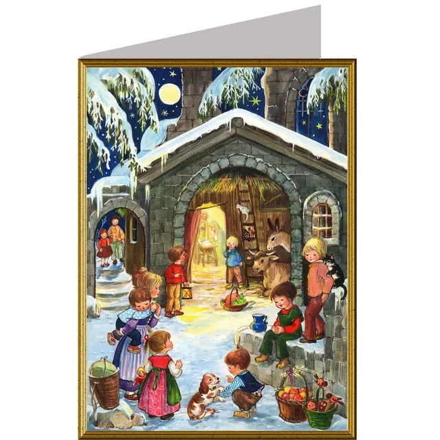 sellmer-verlag-weihnachtskarte-am-stall-b6-mit-umschlag image 1