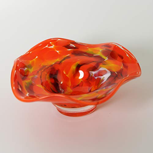 lauschaer-glas-schale-kerzenhalter-granulat-20x8cm-tomatenrot image 6