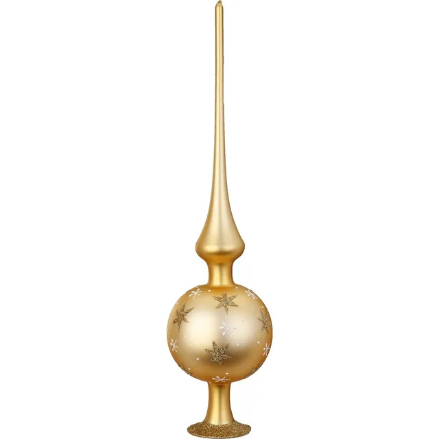 inge-glas-sternenhimmel-christbaumspitze-33-cm-inkagold-matt image 1