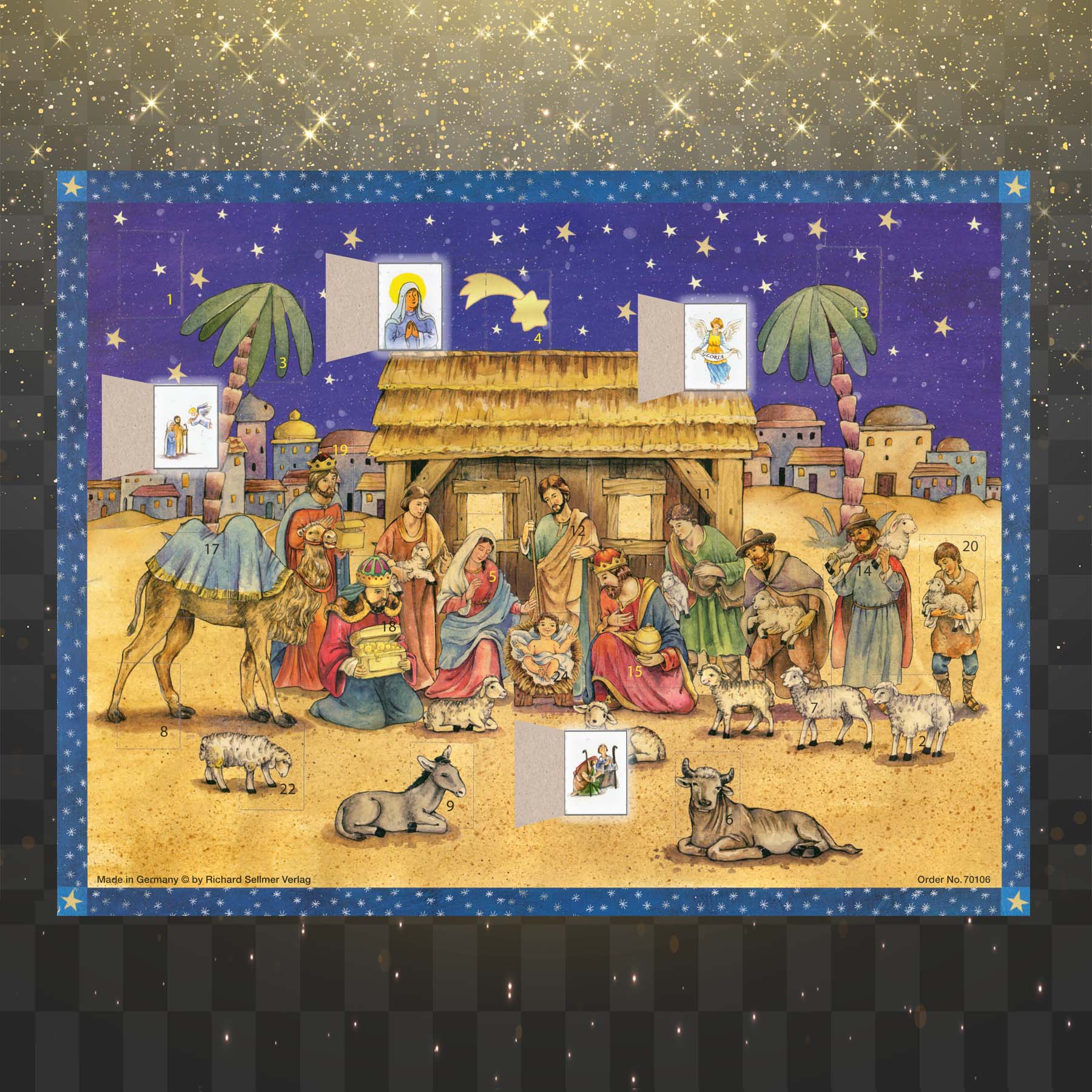sellmer-verlag-adventskalender-besuch-an-der-krippe-papier-adventskalender-gro-f image 2