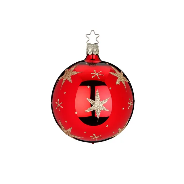 inge-glas-sternenlicht-christbaumkugel-glas-6-cm-rot image 1
