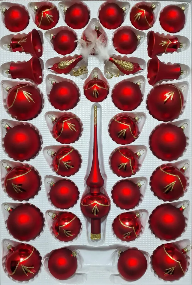 lauschaer-glas-christbaumschmuck-sortiment-mit-klingenden-glocken-rot-glanz-matt image 1