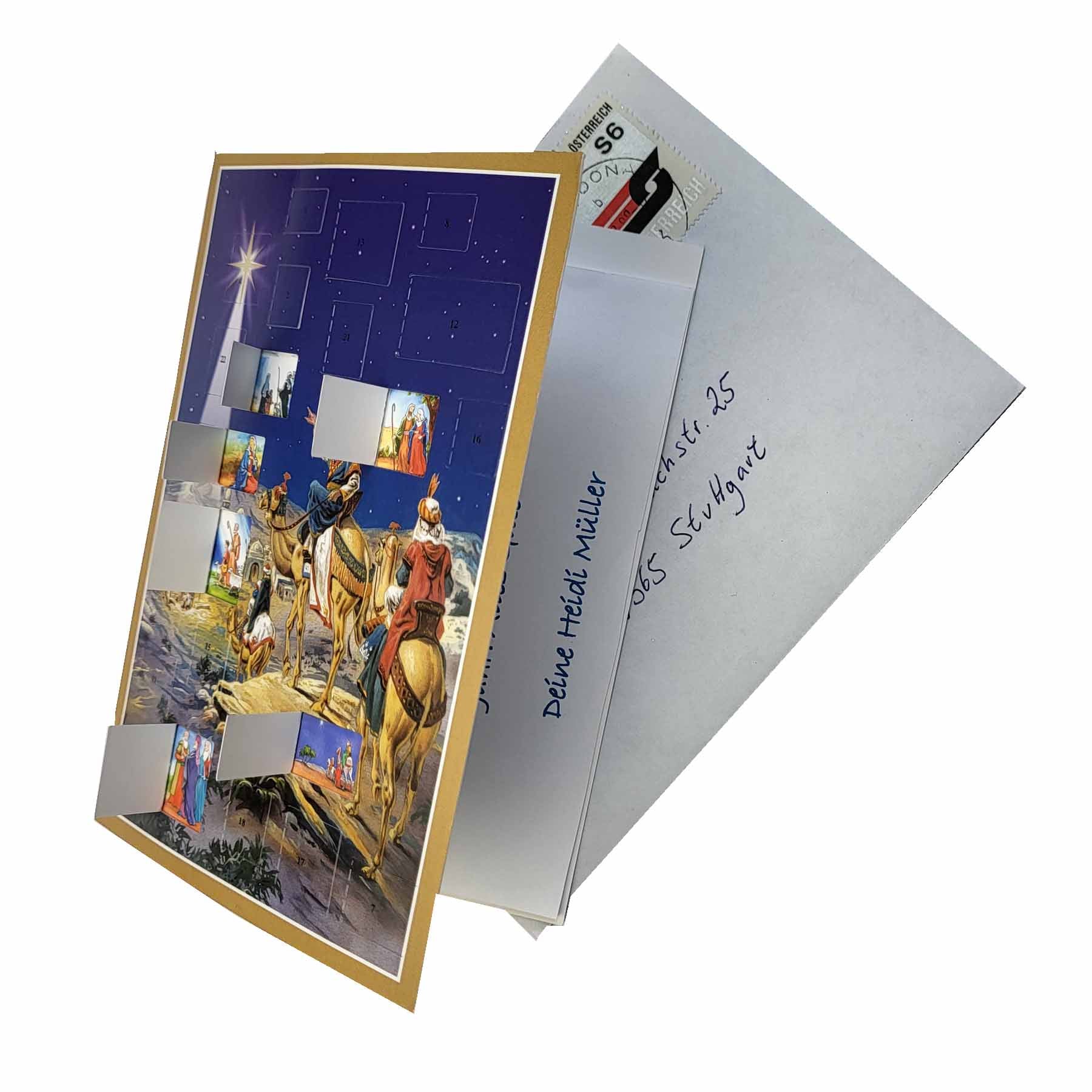 sellmer-verlag-postkarten-adventskalender-a6-heilige-drei-k-nige image 2