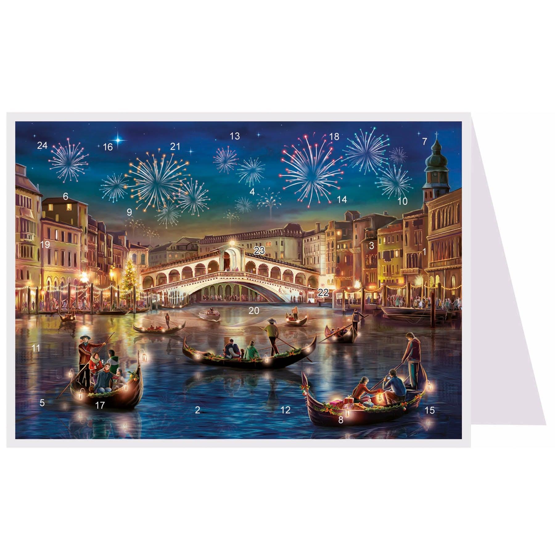 sellmer-verlag-postkarten-adventskalender-venedig-querformat-mit-rialtobr-cke image 1