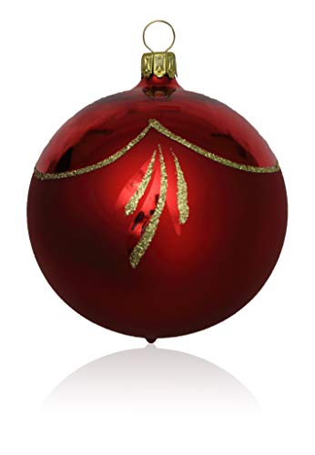 lauschaer-glas-christbaumkugeln-rot-glanz-matt-4-st-ck-10-cm image 8
