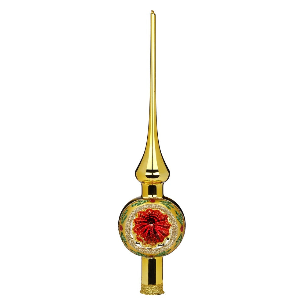 inge-glas-funkelnder-reflex-7x30-cm-gold-glanz-christbaumspitze image 1