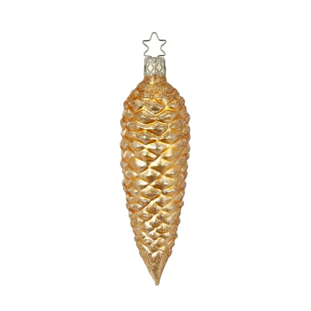 inge-glas-goldener-zapfen-glas-christbaumanh-nger-13-5-cm image 1